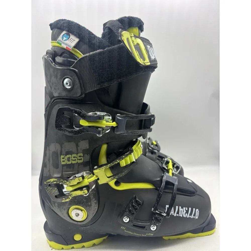 Dalbello Boss Ski Boots 25.5 / 298MM 7.5 Black Neon Green Snow Winter Sports
